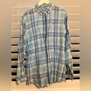Boys Vineyard Vines linen long sleeve button down
